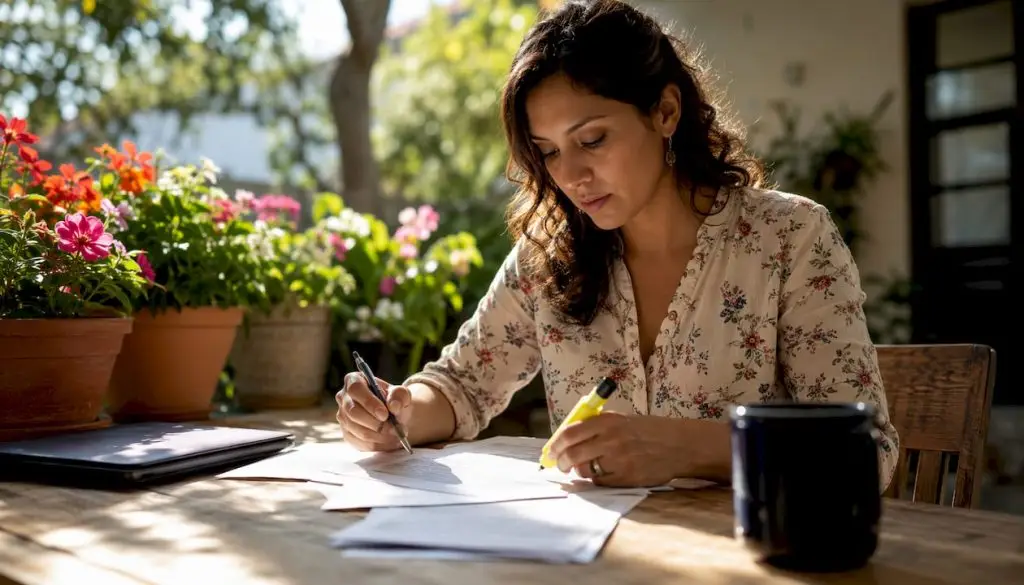 Woman reviewing Clean Slate Act documents