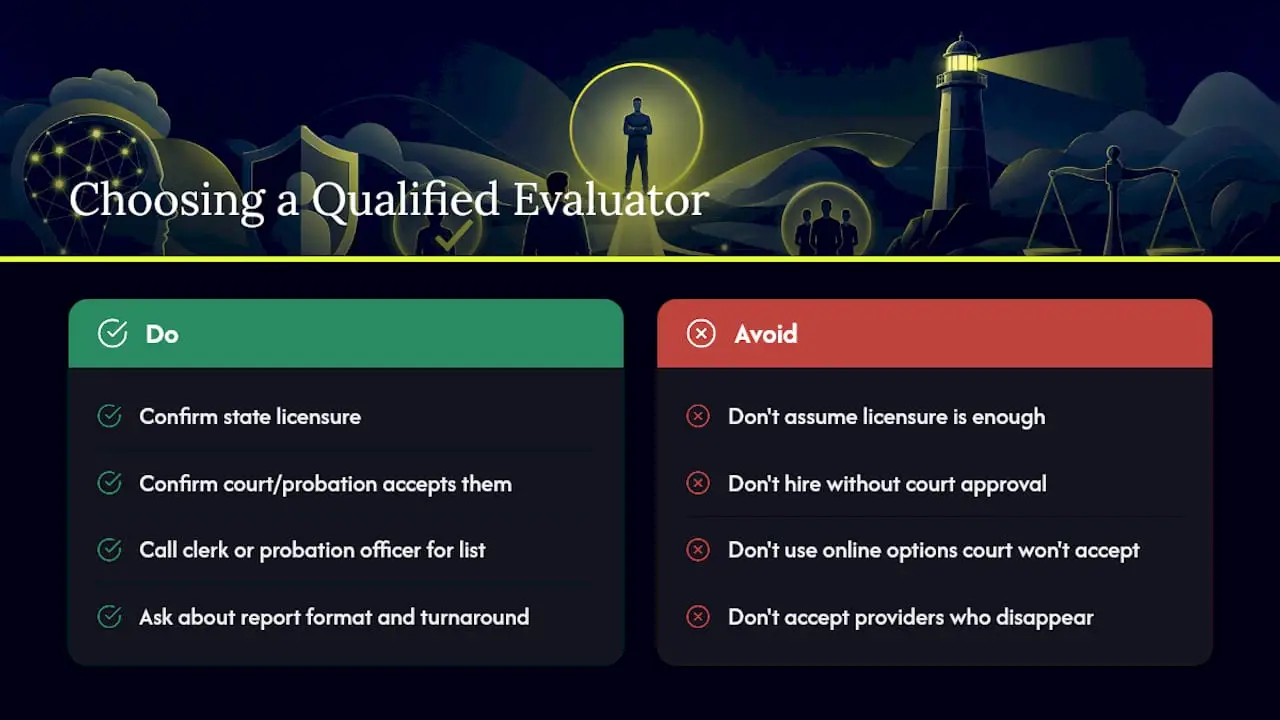 How Do You Choose a Qualified Evaluator? — overview diagram